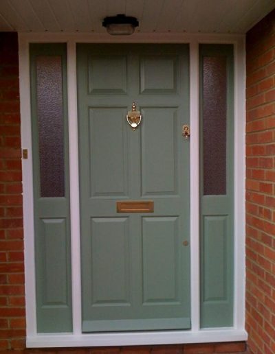 green timber front door