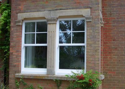 sash window with stone mullion