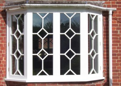 bay window with decorative tracery bars